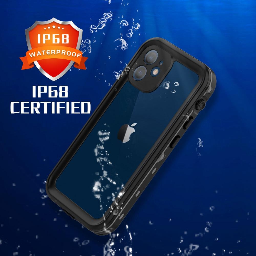 REDPEPPER Dot+ Series For iPhone 12 Mini PC+TPU Sealed Phone Case IP68 Waterproof Snowproof Snorkeling Clear Cover