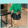 Trendy Kids Mini Handbag Adorable Plaid Letter Print Leopard Pattern Stylish Design For Boys And Girls