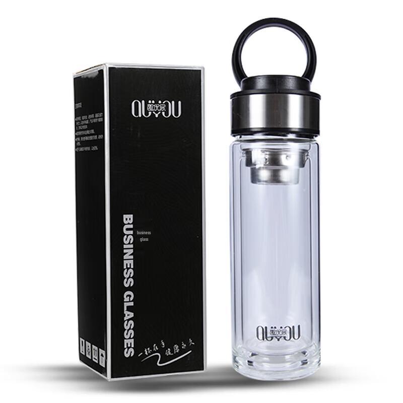 Double-Layer Borosilicate Glass Tea Water Bottle