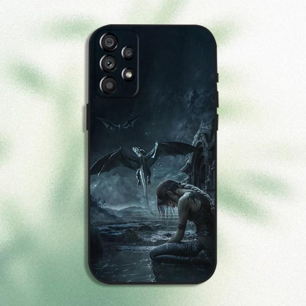 F-Fourth W-Wing Dragon Phone Case For Samsung Galaxy A20,A21s,A22,A31,A32,A52,A53,A72,73,A80 Soft Black Cover