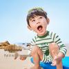JELLYBABY Boys' Striped Quick-Dry Sun Protection One-Piece Swimsuit