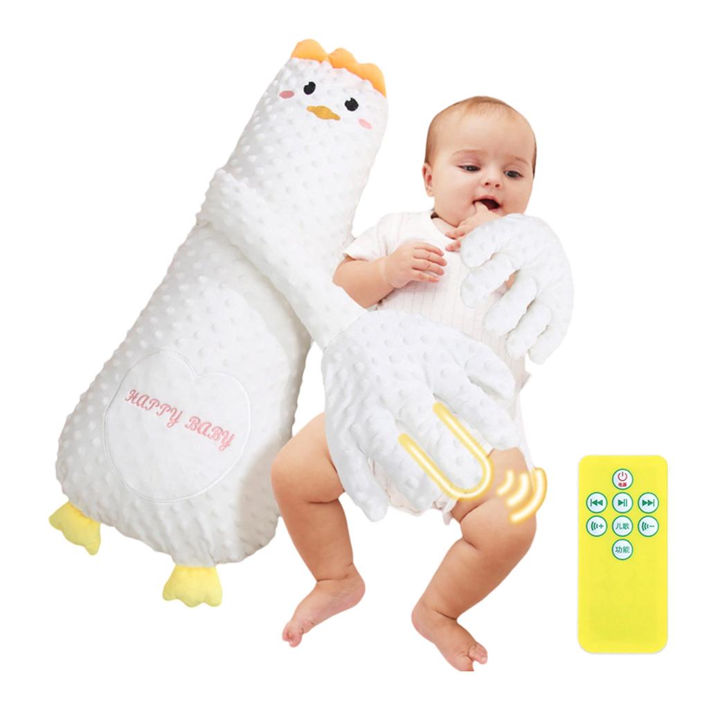 Lalka Uspokajająca dla Niemowląt w Kształcie Kreskówkowego Zwierzątka Poduszka Pomagająca Zasnąć z/bez Delikatnych Ruchów Klepania i Muzyką dla Noworodków