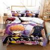 Cool Kuroo Tetsuro Kenma Kozume Cat Logo Nekoma Uniform Volleyball Court Duvet Cover + 2 Pillowcases Sports Anime Bed Linen