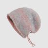 Gradient Color Beanies Skullies Knitted Drawstring Slouch Hat Fashion Bonnet Hat