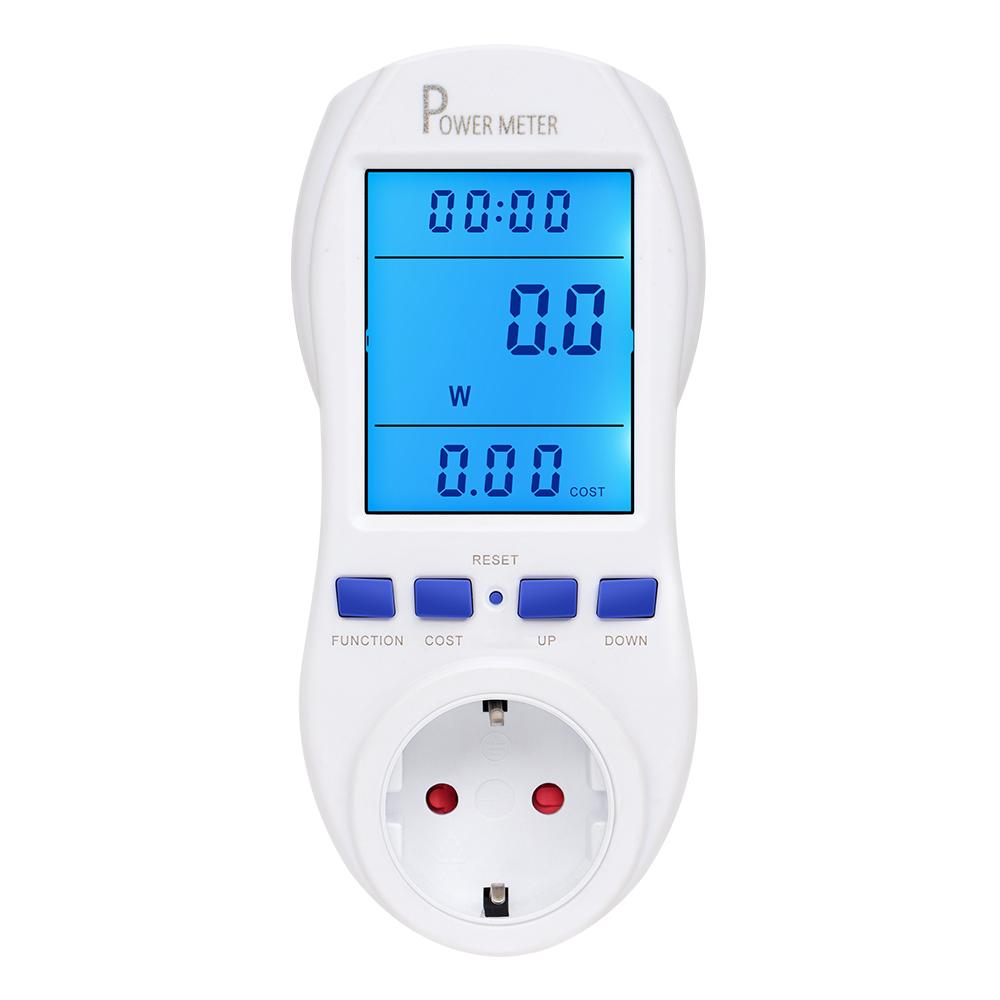 Digital Power Meter Wattmeter Socket Wattage Kwh Energy Meter Kwh Energy Measuring Outlet Overload Protection 7 Display Models