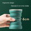 Portable Silicone Foldable Cup With Lanyard Heat Resistant Collapsible Cups Lid Folding Storage Travel Mug For Hot Water