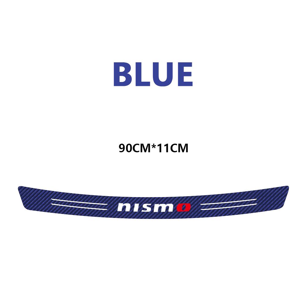 ARE4 Car Carbon Fiber Logo Trunk RearGuard Plate Bumper Trim Stickers For Nissan Nismo X-trail Qashqai Note Juke Sentra Patrol Navara
