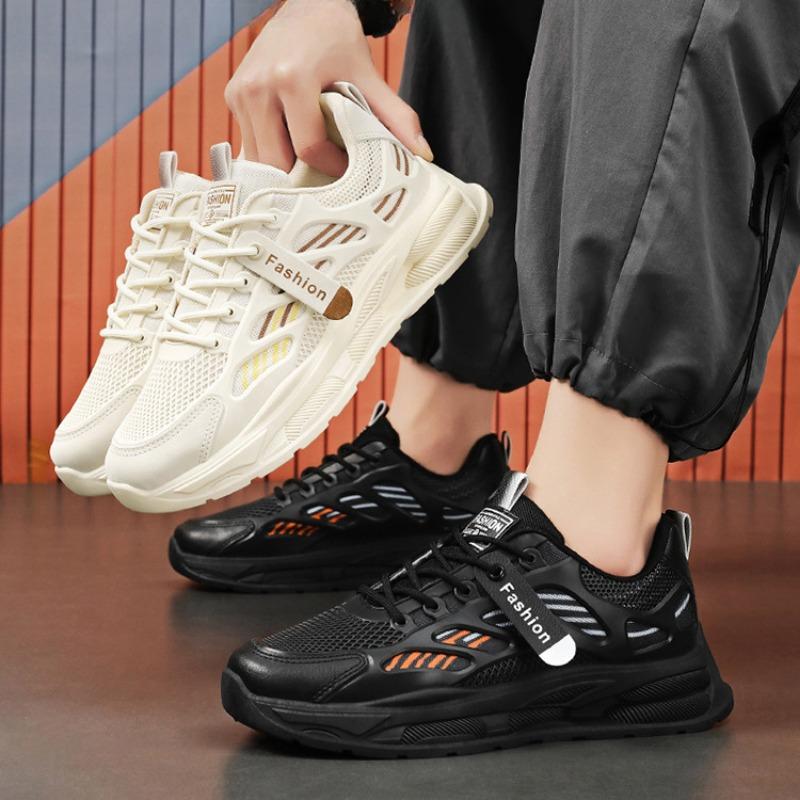 Men's Fashion Trendy Casual Shoes Summer Mesh Breathable Running Sneakers Designer Lace-up Soft-sole Sport Shoe Tennis Masculino