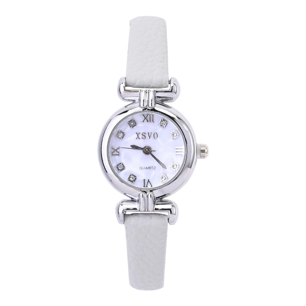 Fashion Light Luxury Leather Strap Alloy Case Quartz Watch for Women, Suitable for Everyday Wear, Christmas Gift
