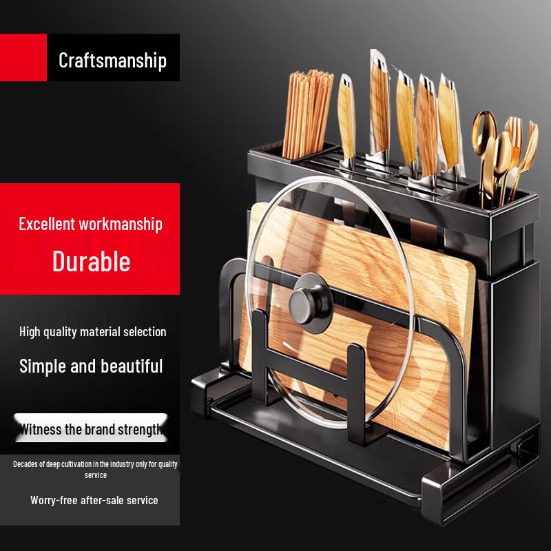 

Multi-Functional No-Drill Wall-Mounted Kitchen Storage Rack