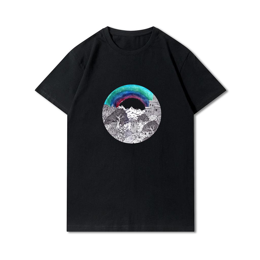 Anime 100 Muster Sommer Übergröße T-Shirts für Männer Buchstaben Bedruckt Lässige Kurzarm Oberteile 100% Baumwolle O Hals T-Shirts