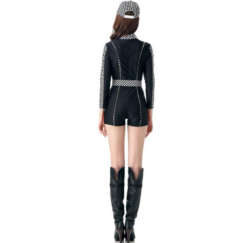 Womens Long Sleeve Racing Girl Costume F1 Game Cheerleader Uniform Stage Performance