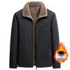 Men's Winter Cotton Jacket - Middle-Aged & Elderly Korean Style, Warm, Plus Velvet, Thickened, Plus Size, Casual Dad Coat