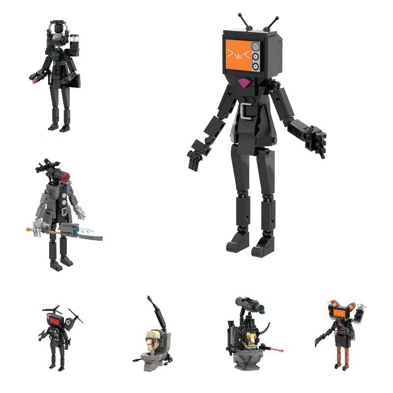 Skibidi Toilet Abs Plastic Building Blocks Popular Cross-border Toy For Kids 7-14)