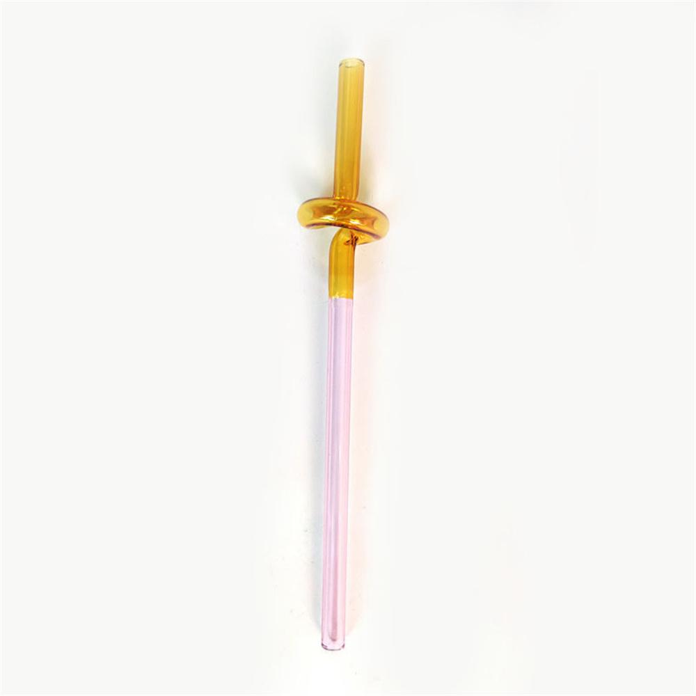 Glass Pipette Decorative Environmental Protection Reusable Non-toxic Durable Heat Resistance Colorful Straw Functional Security