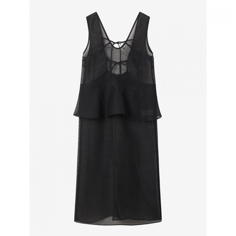 

Sheer Peplum Layered Dress C253mse004 creamy/55