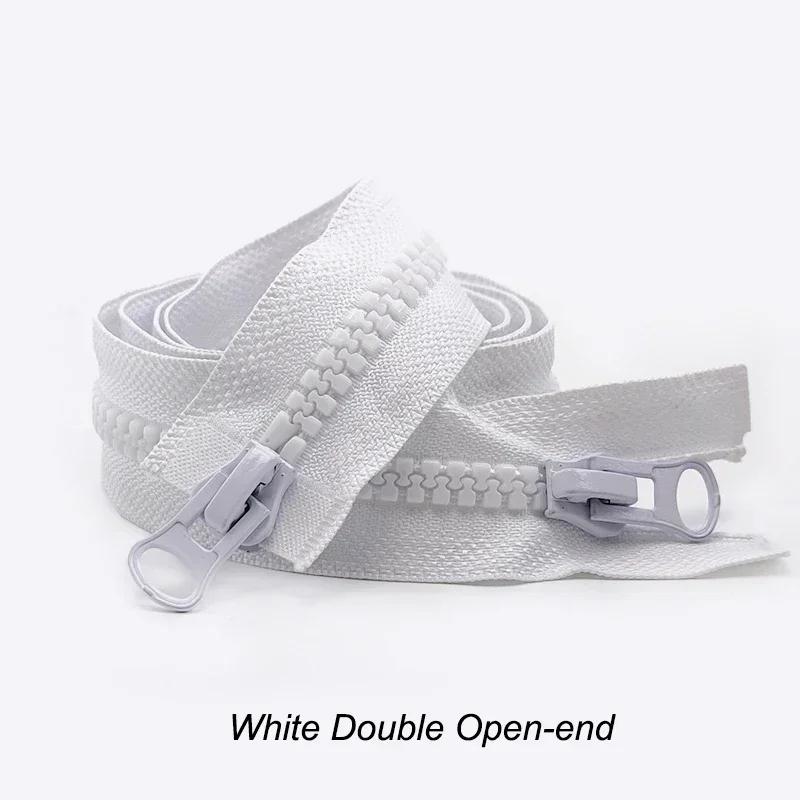 8# 60-500cm Harz Reißverschluss Doppel Schieber Reißverschlüsse Offenes Ende Langer Reißverschluss Zum Nähen Daunenjacke Zelt Bekleidung Reparaturset DIY Zubehör