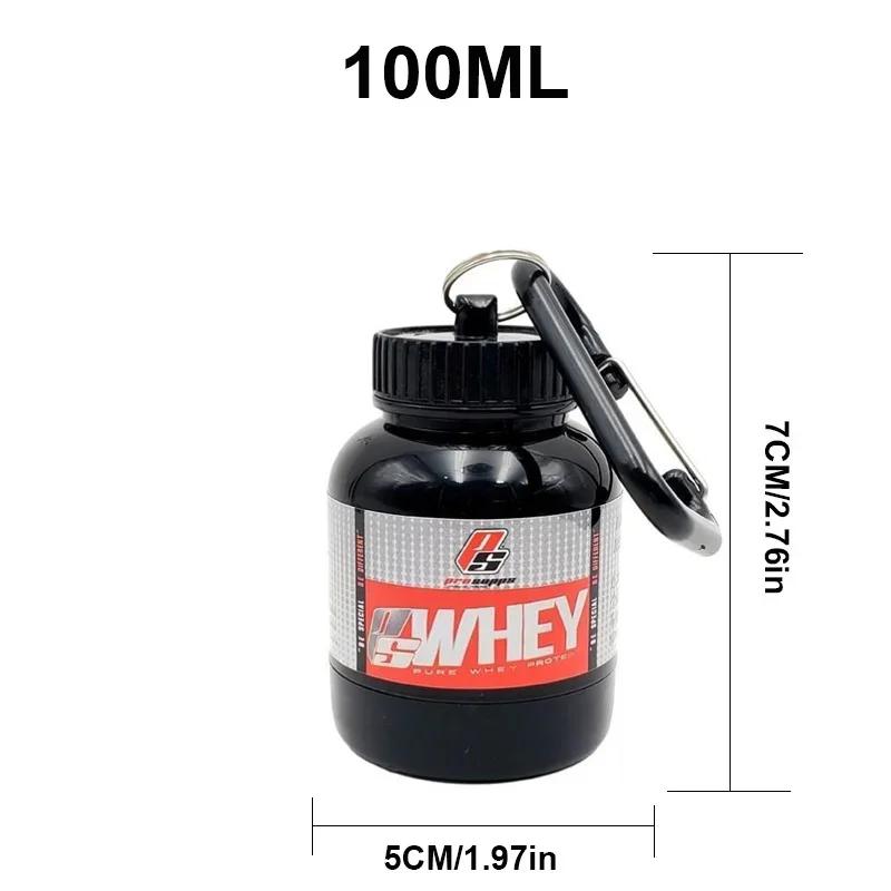 

100/200 мл портативный контейнер для пищевых добавок с протеиновым порошком, легкая герметичная бутылка для хранения