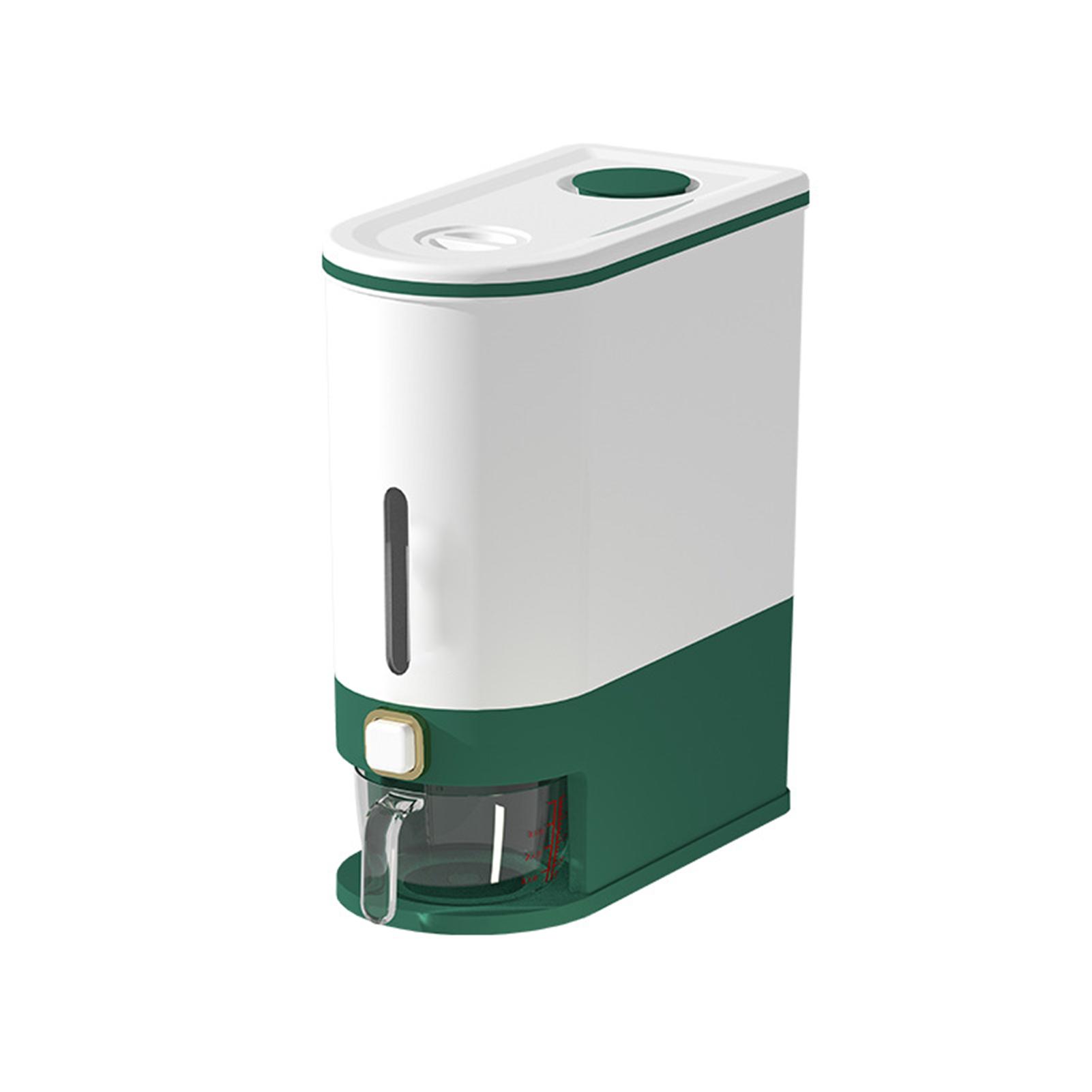 Герметичный резервуар для хранения риса с мерным стаканом прочный контейнер большой емкости для зерна и орехов 10L 6415₽