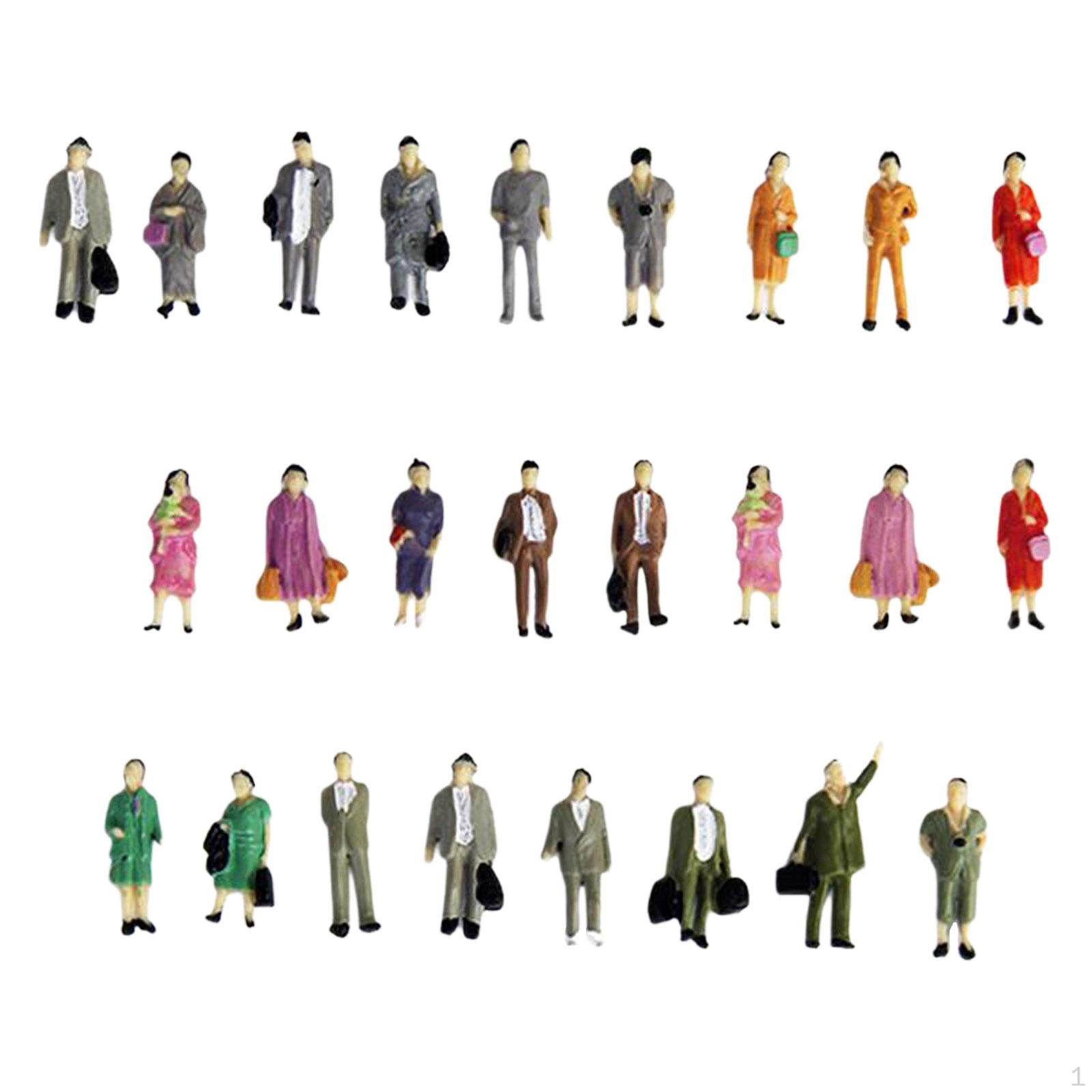 25 HO Scale 1:87 Figures for Architectural Model Building Accessories stand
