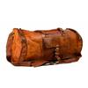 New Handmade Durable Goat Leather Brown Gym Duffel Travel Luggage Genuine Bag