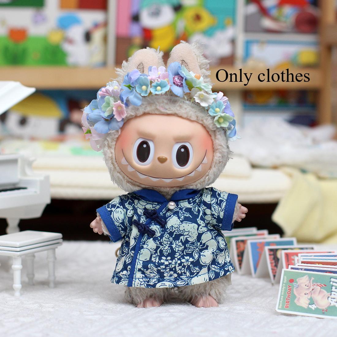 

Одежда для куклы Лабубу Универсальный кулон Заколка для волос Цветок Китайский стиль Трендовая одежда для куклы Labubu doll clothes
