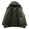 Herren Arbeitsjacke mit Kapuze aus reiner Baumwolle, Herbst/Winter, mit Samtfutter, Verdickt, Lockerer Schnitt, Übergröße, Stil 6836.