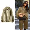 Μπουφάν Bomber με Τσάκες για Γυναίκες Φουσκωτό Oversized Μπουφάν Γυναίκας Καλοκαιρινά Παλτό Ενδιάμεσο Μπουφάν για Γυναίκες Νέα Άφιξη σε Εξωτερικά Ρούχα
