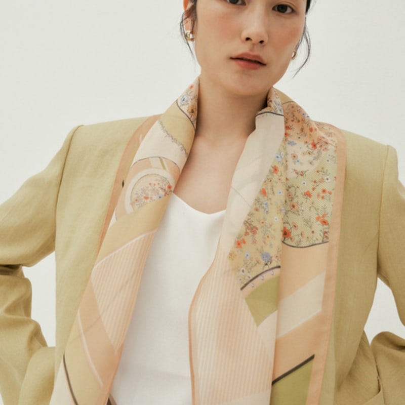 Saint Luxure Chiffon Silk Rhombus Scarf Glory SL22SDIGL