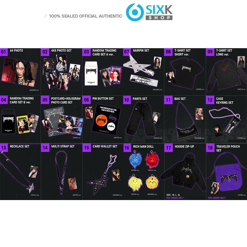 

[Предзаказ] aespa WEEK RichMan POP-UP СЕУЛ MD RAMDOM TRADING CARD SET-B