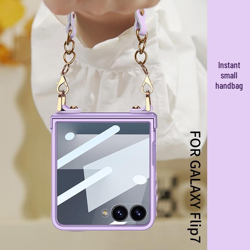 Samsung Z Flip7 Luxury Women's Phone Case with Full Hinge Coverage and Handbag Design