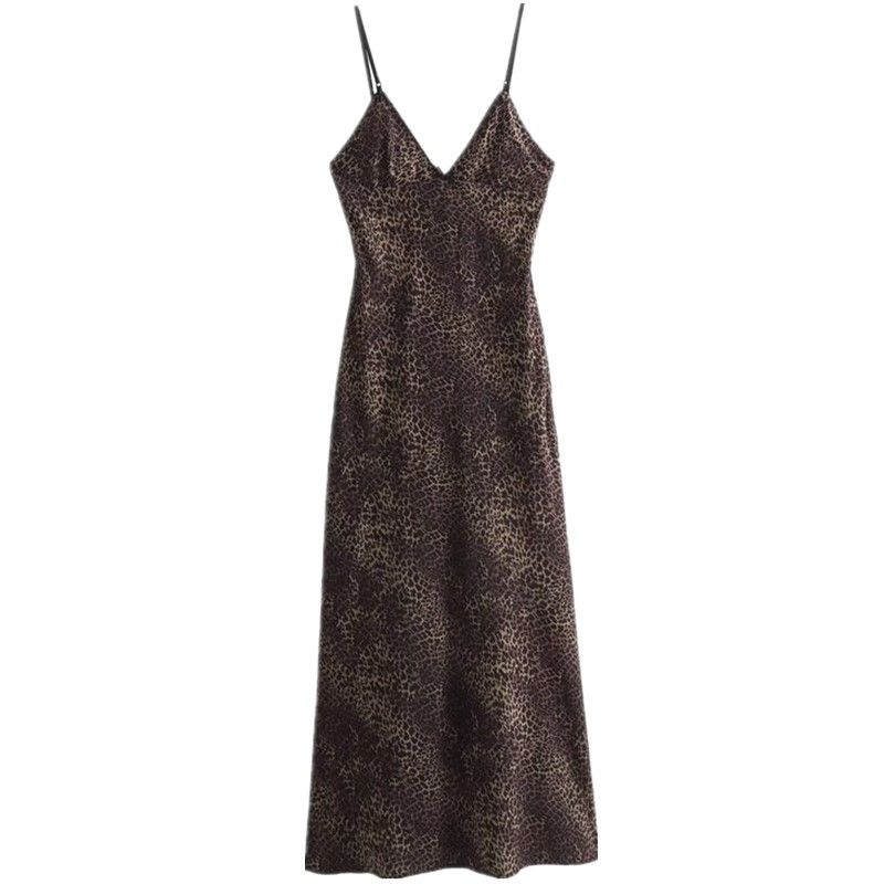 

Fashion Style Winter New Women s Clothing Elegant Animal Pattern Print Silk Satin Texture Dress 3067202 051 Figure Color S