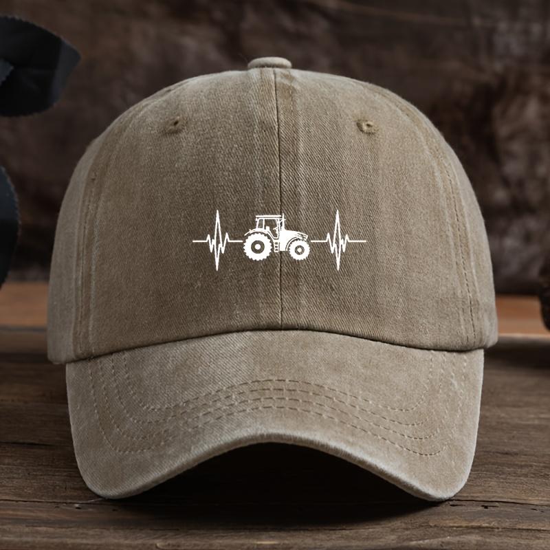 Fun Tractor Print Baseball Hat Unisex Outdoor Fashion Versatile Duck Hat Trend