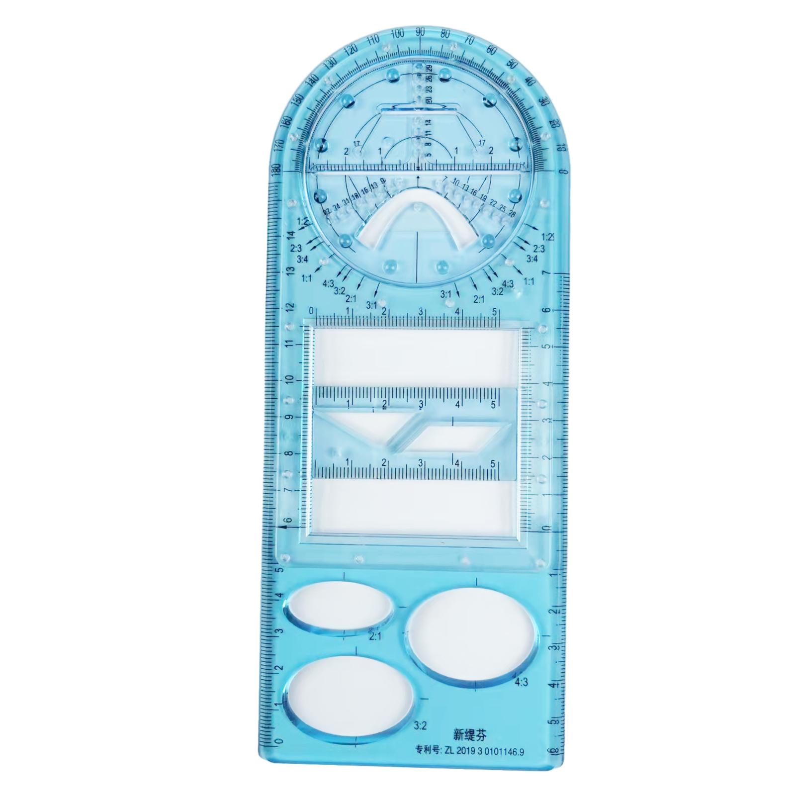 

10 шт. Многофункциональная геометрическая линейка, шаблон для чертежа, измерительный инструмент, шаблон математической геометрии, линейка для школьного офиса