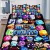 B-Blox F-Fruits Game Bedding Set 3D Cartoon Duvet Cover Set Soft Skin-Friendly Single Double King Size For Kids Birthday Gift