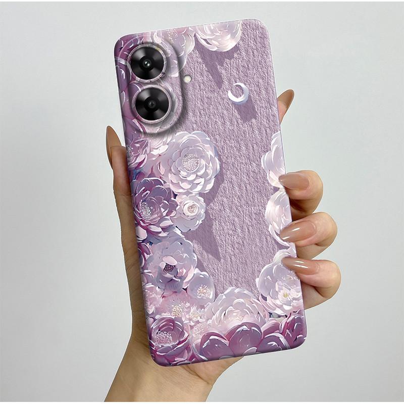 For Realme Note 60 Case Pretty Flower Camera Protector Phone Cover For Realme Note 60 60x Soft Shockproof Case Funda Note60 Etui