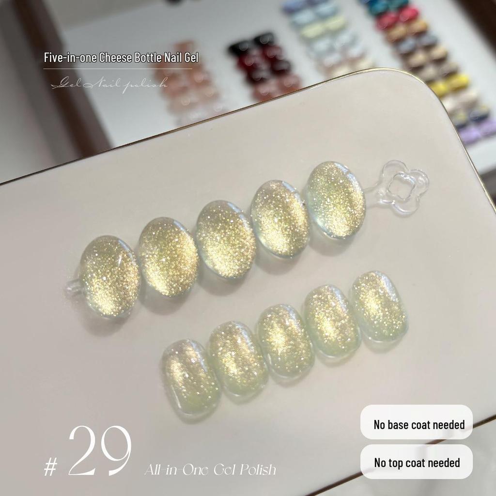 KaSi 2025 Autumn/Winter Sparkle Cat Eye Gel Polish - One-Step, Five-in-One Color for Nail Art