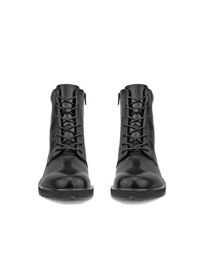 ECCO METROPOLE VIENNA W Women's Genuine Leather Short Lace-Up Boots In Black