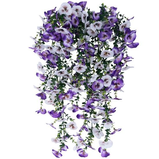 Artificial Morning Glory Teardrop Swag for Front Door UV Resistant Spring Hanging Faux Flower