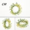 Thick Fabric Napkin Ring 6Pcs Rings, Elastic Design Holder for Light And Napkins, Imitation Holly Leaf Accessory Weddings Parties Home Use Gauze