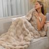 Tuscan Faux Rabbit Fur Blanket: Cozy Throw for Office, Sofa & Kids
