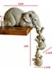 3 teile/satz Niedliche Elefanten Figuren Elefant Halten Elefantenbaby Harz Handwerk Heimtextilien Geschenk