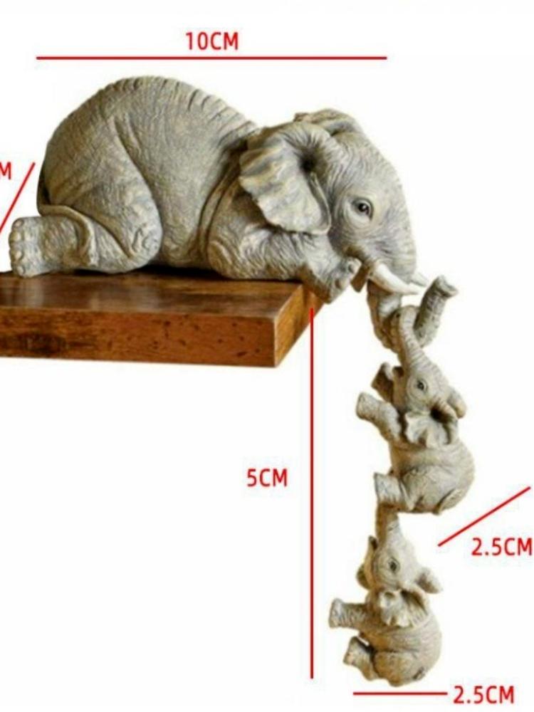 3 teile/satz Niedliche Elefanten Figuren Elefant Halten Elefantenbaby Harz Handwerk Heimtextilien Geschenk