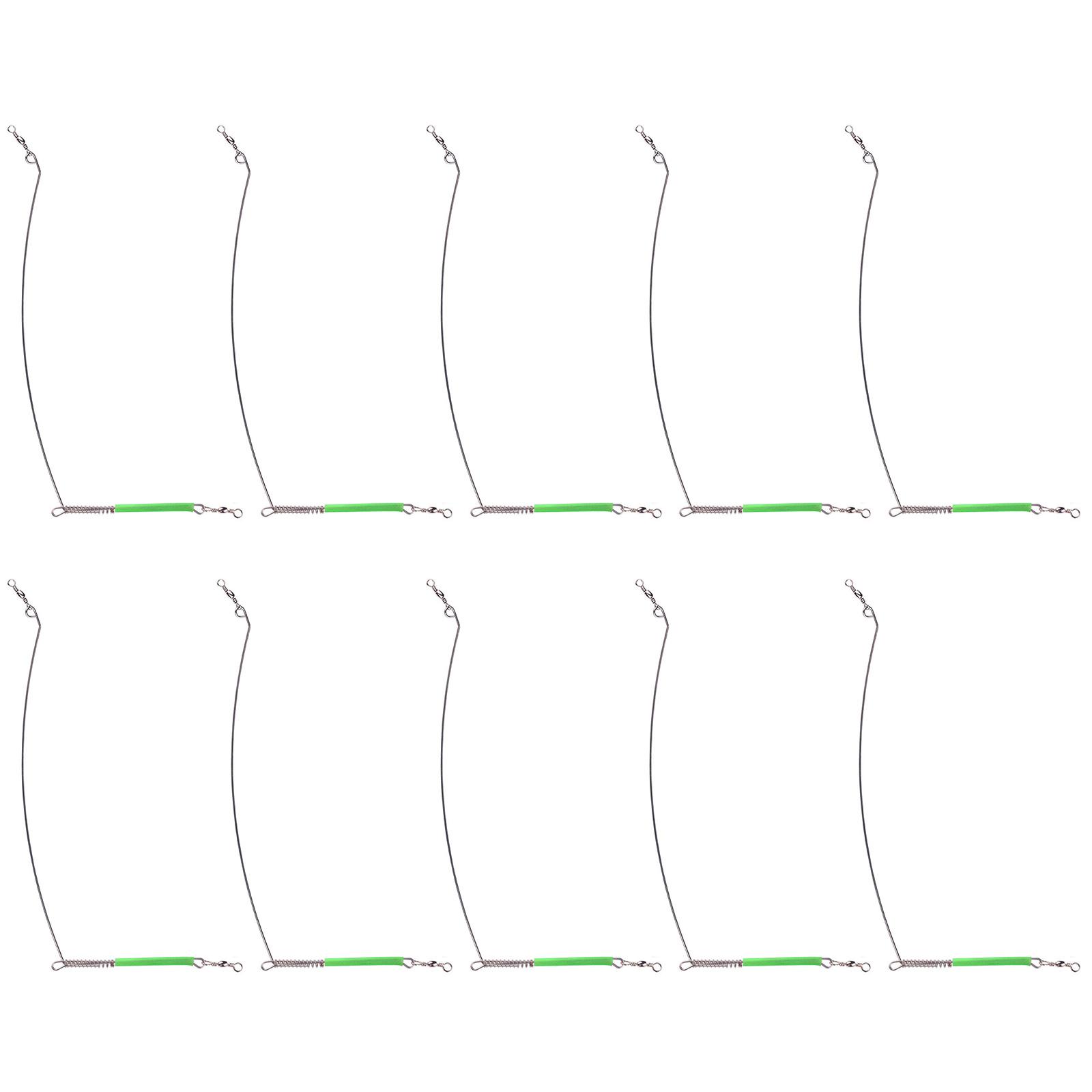

10pcs Sea Fishing Balance Steel Wire Saltwater Fishing Rigs Connector with Spring Swivel Fishing Tackle Tool 20/30/40cm 40CM