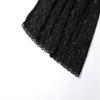 Sexy Backless Long Split Lace Dress for Women Square Collar Three Quarter Sleeve Summer Solid Dress