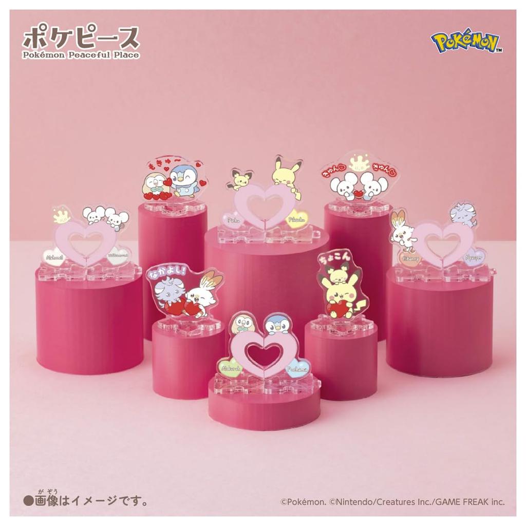 TAKARA TOMY Акрилові стенди PokePeace, що з'єднуються, Mellow Heart BOX Pokémon - -