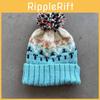 Knit Hat For Women Autumn Winter Geometric Pattern Warm Wool Beanie For Casual Wear