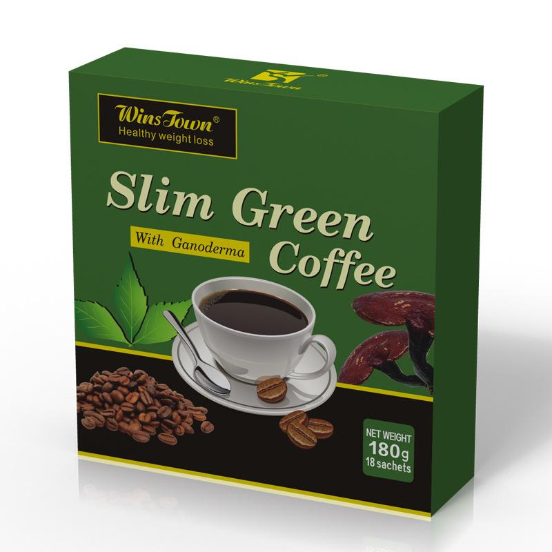 Lingzhi Coffee Slim Green Coffee Meal Replacement Instant Green Coffee Healthy Weight Loss Antioxidant Portable Pack
