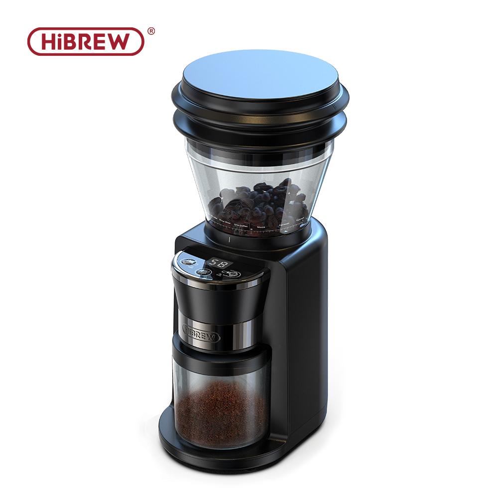 HiBREW G3 Elektrische Kaffeemühle mit 31 Mahlgraden, Konisches Kegelmahlwerk, Digitale Präzision & Kontrolle schwarz