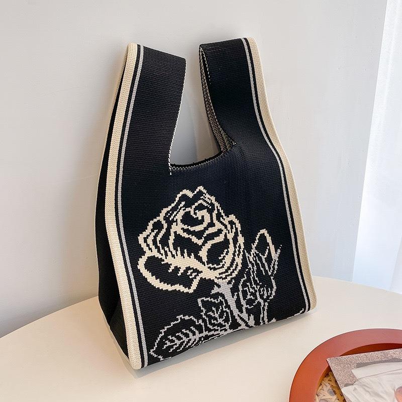 Knitted bag, gift bag, souvenir gift, woven bag, gift bag, fashion wrist bag, handbag, women's bucket bag.
